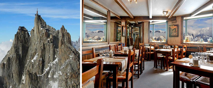 3) Restaurantul „Aiguille Du Midi” (3842m), Chamonix, France